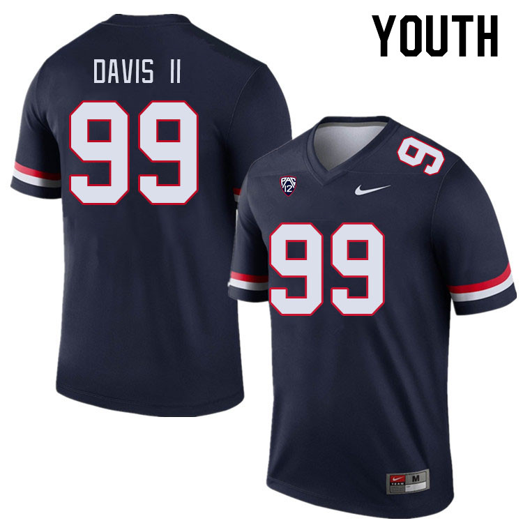 Youth #99 Russell Davis II Arizona Wildcats College Football Jerseys Stitched-Navy - Click Image to Close